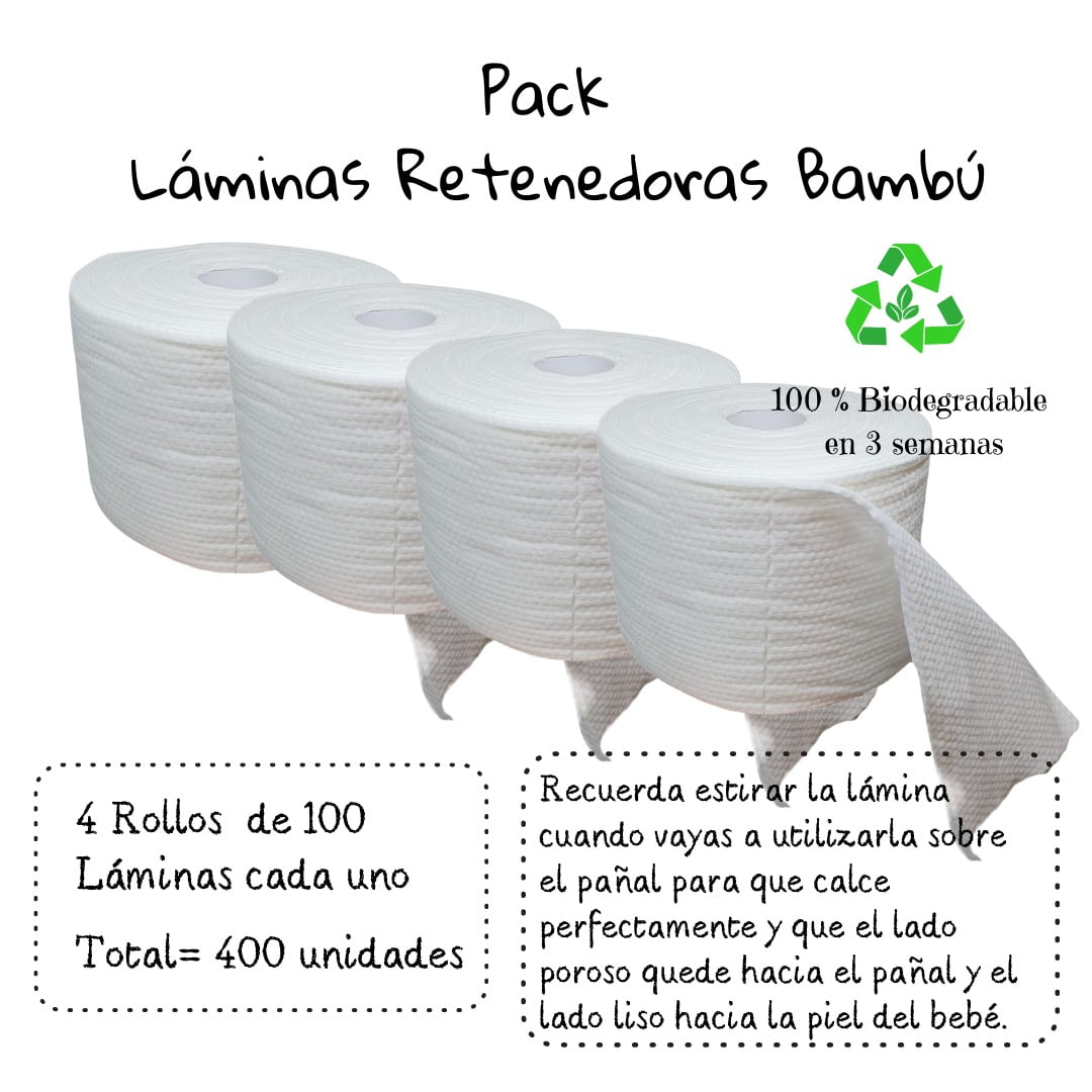 Pack 4 Láminas Retenedoras de Bambú